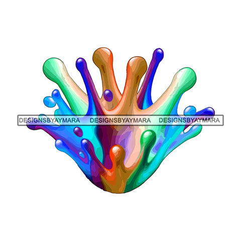 Splash Colorful Background Ideas SVG PNG JPG Cut Files For Silhouette Cricut and More!