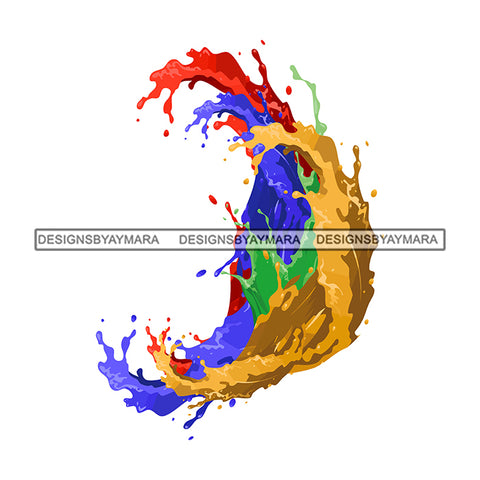 Splash Colorful Background Ideas SVG PNG JPG Cut Files For Silhouette Cricut and More!