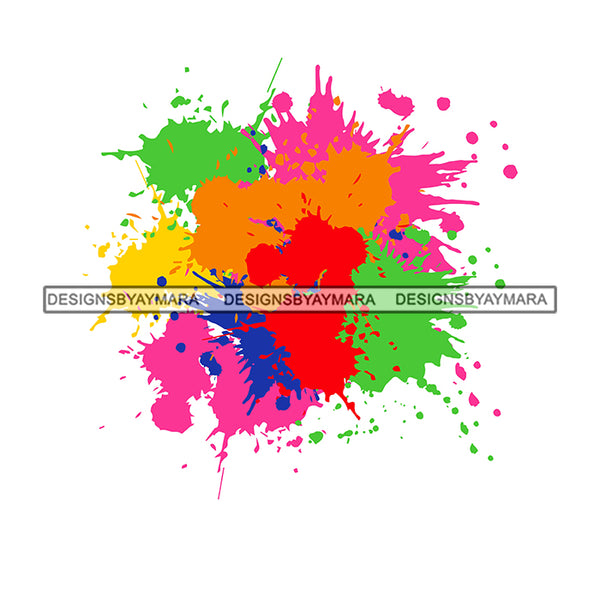 Splash Colorful Background Ideas SVG PNG JPG Cut Files For Silhouette Cricut and More!