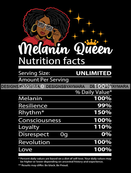 Bundle 5 Afro Black Women Phenomenally Black Melanin Queen Nutrition Facts Unapologetically Dope Quotes Diva Layered SVG Cut Files For Silhouette Cricut and More!