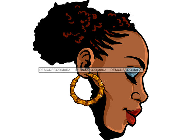 Africa Shaped Black Woman Face  JPG PNG  Clipart Cricut Silhouette Cut Cutting