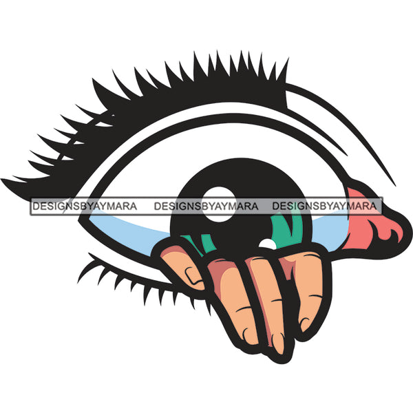 Scary Eye Hands Peeking Horror Scenario Halloween SVG PNG JPG Cut Files For Silhouette Cricut and More!