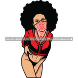 Afro Gangster Woman Bandana Facemask Underwear Sweater Melanin Nubian SVG PNG JPG Cut Files For Silhouette Cricut and More!