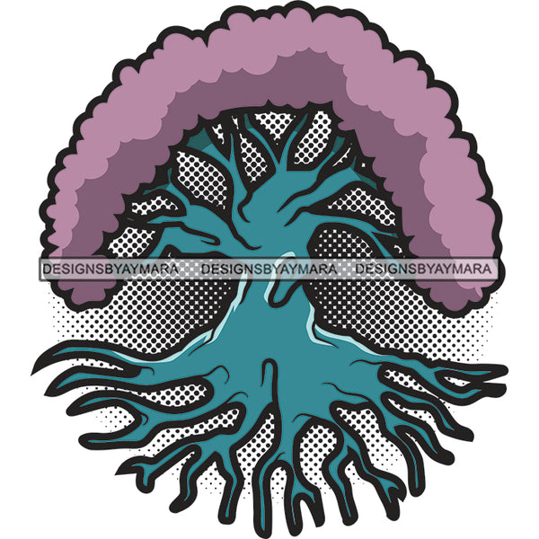 Life Tree Nature Live Roots Trunk Leaves SVG PNG JPG Cut Files For Silhouette Cricut and More!