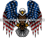 American Eagle Bird Wings Flying Freedom USA SVG PNG JPG Cut Files For Silhouette Cricut and More!
