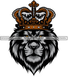 Lion King Kingdom Crown Wild Animal Power Danger Mammal Wildlife SVG PNG JPG Cut Files For Silhouette Cricut and More!