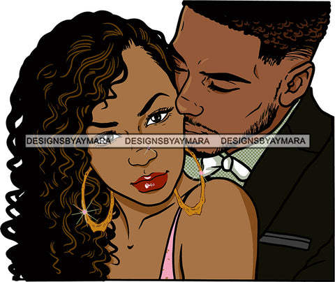 Black Couple Sexy Relationship African Ethnicity Strong Family Falling in Love Happiness Young Adult SVG Cutting Files For Silhouette and Cricut