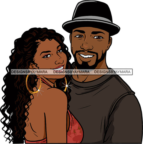 Black Couple Sexy Relationship African Ethnicity Strong Family Falling in Love Happiness Young Adult SVG Cutting Files For Silhouette and Cricut