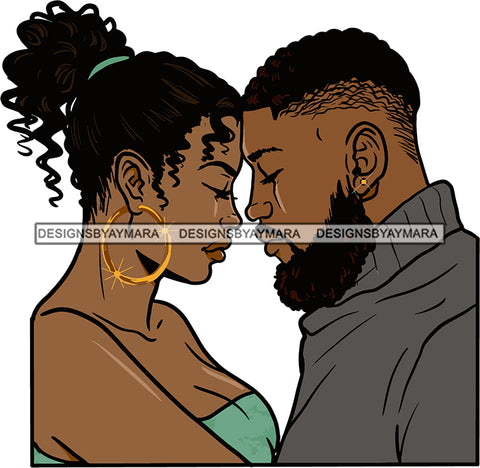 Black Couple Sexy Relationship African Ethnicity Strong Family Falling in Love Happiness Young Adult SVG Cutting Files For Silhouette and Cricut