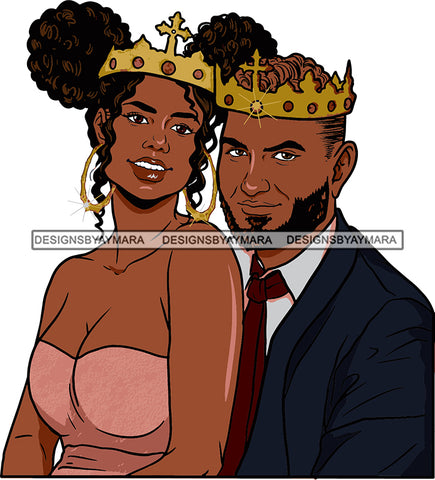 Black Couple Sexy Relationship African King Queen Bamboo Earrings Crown Family Falling in Love Young Adult SVG Cutting Files For Silhouette and Cricut