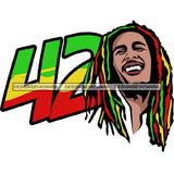 420 Rasta Dreadlocks Marley April 20th Friendly Marijuana Slang Pot Stone Blunt Weed Cannabis High Life Smoker Drug SVG PNG JPG Vector Clipart Silhouette Cricut Cutting