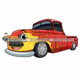 Vintage 50's 60's 70's Car Cartoon Character Automobile Luxurious Muscle Machine Speed Transportation Antique SVG JPG PNG Vector Clipart Cricut Silhouette Cut Cutting