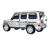 Gorgeous SUV Luxurious Wagon Family Sport Car Cartoon Character Automobile Muscle Machine Speed Transportation SVG JPG PNG Vector Clipart Cricut Silhouette Cut Cutting