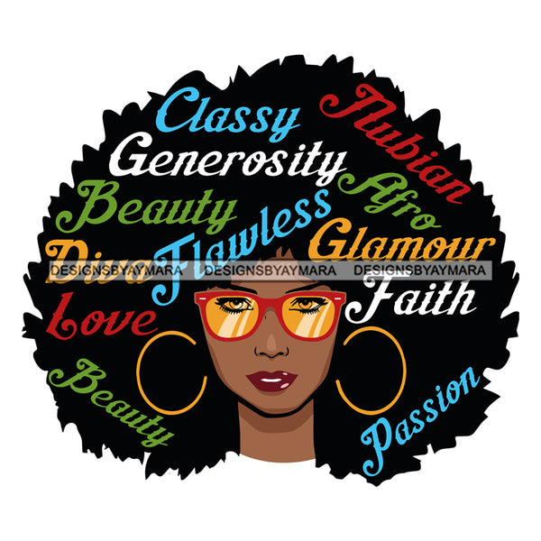 Bundle 9 Afro Goddess Hot Selling Designs Black Girl Magic Melanin Popping Hipster Girl SVG JPG PNG Layered Cutting Files For Silhouette Cricut and More