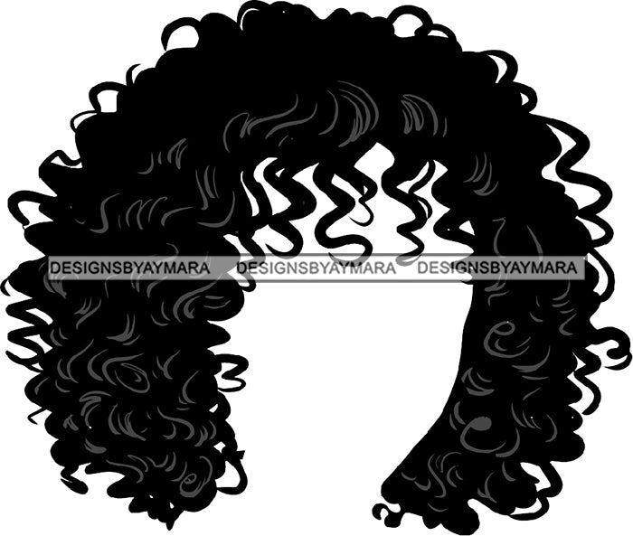 black hair silhouette png