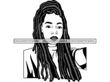 Afro Woman SVG Braids Dreads Hairstyle Nubian Melanin Black Queen African American Ethnicity .JPG .EPS .PNG Vector Clipart Cricut Circuit Cut Cutting