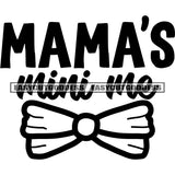 Mama's Mini Me Quote Black And White Artwork Silhouette Design Element SVG JPG PNG Vector Clipart Cricut Silhouette Cut Cutting