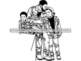 Father's Day Dad Papi Papa My Hero True Love Man Kids Son Daughter Family Together .SVG .PNG .JPG .EPS Vector Clipart  Silhouette Cutting Cut Cricut