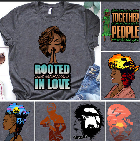 Free Bundle Beautiful Black Woman SVG Cutting Files For Silhouette Cricut and More