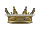 Gold Crown King Queen Royal Royalty Monarchy Kingdom Ruler Prince Princess Tiara Throne Treasure .SVG .JPG .EPS .PNG Vector Clipart Cricut Cutting Cut