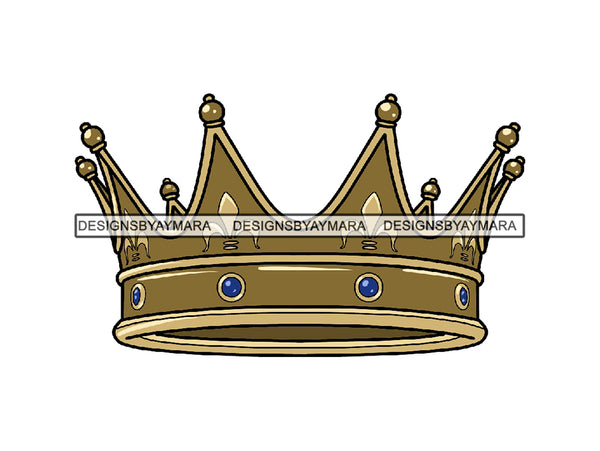 Gold Crown King Queen Royal Royalty Monarchy Kingdom Ruler Prince Princess Tiara Throne Treasure .SVG .JPG .EPS .PNG Vector Clipart Cricut Cutting Cut