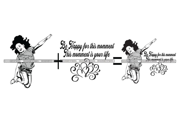 Bundle Baby Girl Happiness SVG Having Fun Naive Innocence Jumping Life Quotes Smile  .SVG .EPS .PNG Vector Clipart Digital Cricut Circuit Cut Cutting