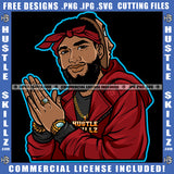 African American Gangster Man Stream Joyner Design Element Melanin Woman Wearing Ring And Gold Branchlet  Hustler Hustling SVG JPG PNG Vector Clipart Cricut Cutting Files