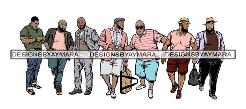 Bundle Black Man BBW African American Power Male Attractive Strength Men .SVG .JPG.PNG With A Transparent Background Vector Clipart Not For Cutting