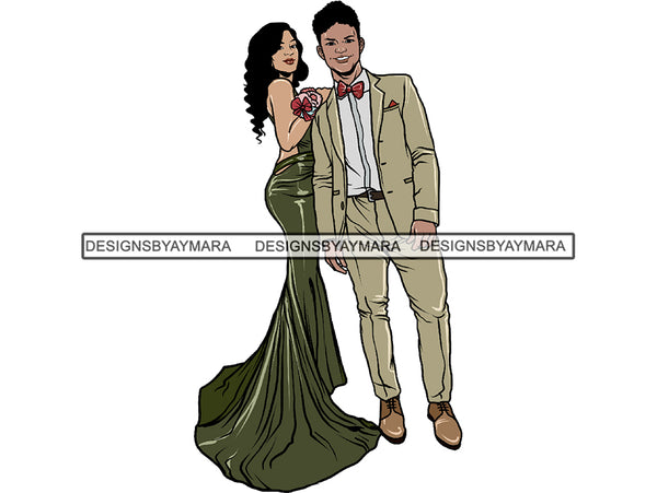 Prom Couple Queen Dress Woman Goddess Sexy Diva Classy Lady .JPG .SVG.PNG With A Transparent Background Vector Clipart Not For Cutting