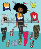 Bundle Afro Lola Woman Kit Be Creative Templates Kits Create Designs Fun Project Hipster Girl Fashion Cool Outfits Boss Lady Black Woman Nubian Melanin Popping SVG Cutting Files For Silhouette Cricut and More