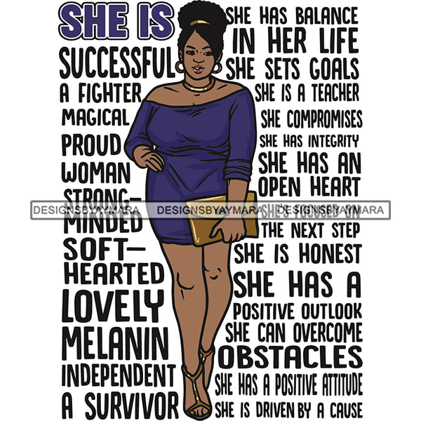 Bundle 20 Afro Woman She's Successful Quotes SVG Files For Cutting and More!