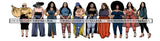 Bundle of 10 Afro Thick BBW Woman African American Ethnicity Queen Diva Classy Lady Beautiful Big And Bougie  PNG JPG EPS Vector Clipart