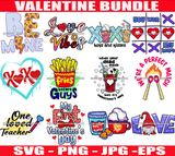 Valentines Day Bundle Love Day Celebration Valentines 20 Designs Bundle Love Cupid Jesus Cute Valentines SVG Retro True Love Valentine Shirts SVG PNG Cutting Designs Print Sublimation