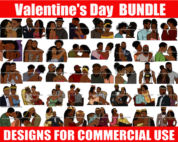 Valentines Day Bundle 50 Designs Romantic Couple Digital Download Art, Digital Tshirt Logo Sublimation Prin, Cricut Clipart Tattoo Artwork Illustration Download