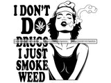 Woman Smoking Weed Smoke Smoker Marijuana Herbal Cannabis Blunt Join 420 High Life Mary Jane SVG PNG JPG EPS Vector Clipart Cutting Cut Cricut