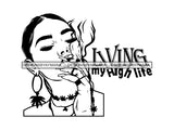 Woman Smoking Weed Smoke Smoker Marijuana Herbal Cannabis Blunt Join 420 High Life Mary Jane SVG PNG JPG EPS Vector Clipart Cutting Cut Cricut