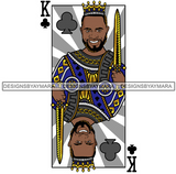 Ace King Man Royalty Blackjack Casino Card Game Attractive Black Man Bearded Hipster Male Guy Hombre Macho Manly SVG Files For Cutting