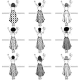 Bundle 9 Afro Lola Praying Begging Asking God Lord Faith Strength .SVG Vector Clipart Cutting Files For Silhouette Cricut and More!