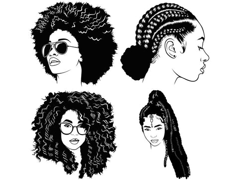 Afro Beautiful Black Woman SVG African American Ethnicity Afro Puffy Hairstyle Beauty Salon Queen Diva Classy Lady  Beautiful People Beauty Salon Princess