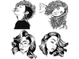 Afro Beautiful Black Woman SVG African American Ethnicity Afro Puffy Hairstyle Beauty Salon Queen Diva Classy Lady  Beautiful People Beauty Salon Princess