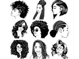 Afro Beautiful Black Woman SVG African American Ethnicity Afro Puffy Hairstyle Beauty Salon Queen Diva Classy Lady  Beautiful People Beauty Salon Princess