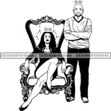 King and Queen Rey Reina Couple Life Goals SVG Cut Files For Silhouette and Cricut
