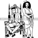 King and Queen Rey Reina Couple Life Goals SVG Cut Files For Silhouette and Cricut