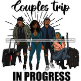 Couples Adventure Getaway Friends Airport Fun Vacation Trip Illustration SVG JPG PNG Vector Clipart Cricut Silhouette Cut Cutting