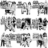 Bundle 9 King and Queen Rey Reina Couple Life Goals SVG Cut Files For Silhouette and Cricut