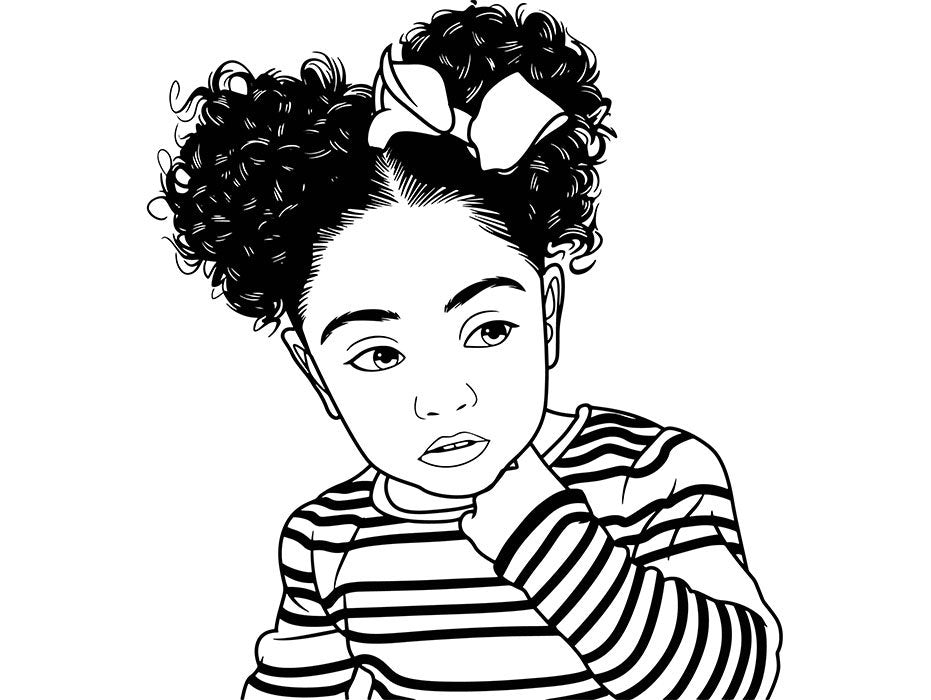 baby girl black and white clipart free