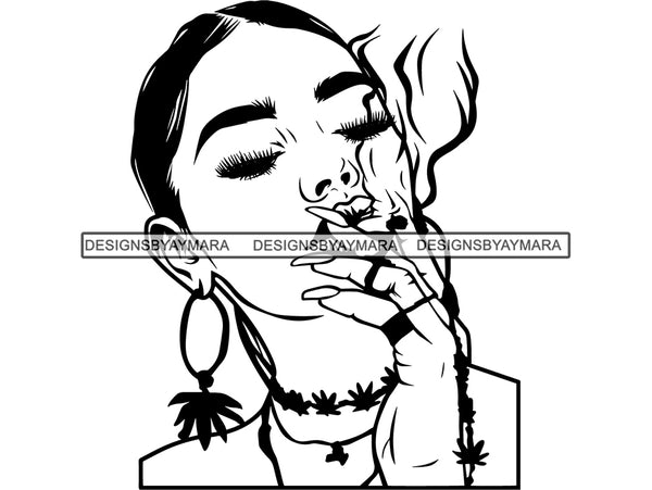 Woman Smoking Weed SVG Bong Cannabis Marijuana Blunt Join Pot 420 High Life Smoke Smoker Weed