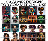 Bundle 100 Ai Digital Artwork For Commercial Use Mix Designs JPG High Quality Images Midjourney Prompt Ai Generated Art Prompt Digital Download