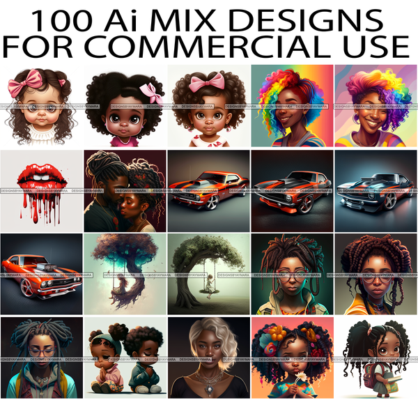 Bundle 100 Ai Digital Artwork For Commercial Use Mix Designs JPG High Quality Images Midjourney Prompt Ai Generated Art Prompt Digital Download