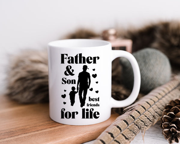Father And Son Best Friends For Life Happy Father's Day Celebration Dad Love Dad's Day Man Male Parental Daddy's Special Day Paternal Recognition Parenting Appreciation SVG JPG PNG Cricut Sublimation Print Cutting Designs